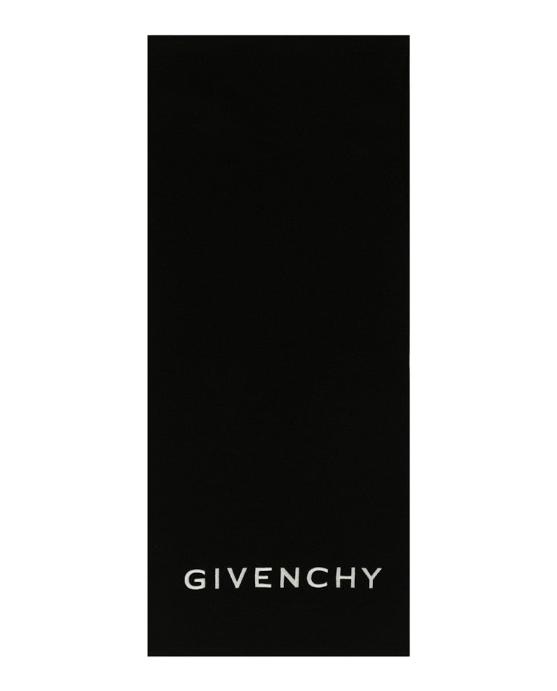 Givenchy Embroidered Logo Scarf Black/White