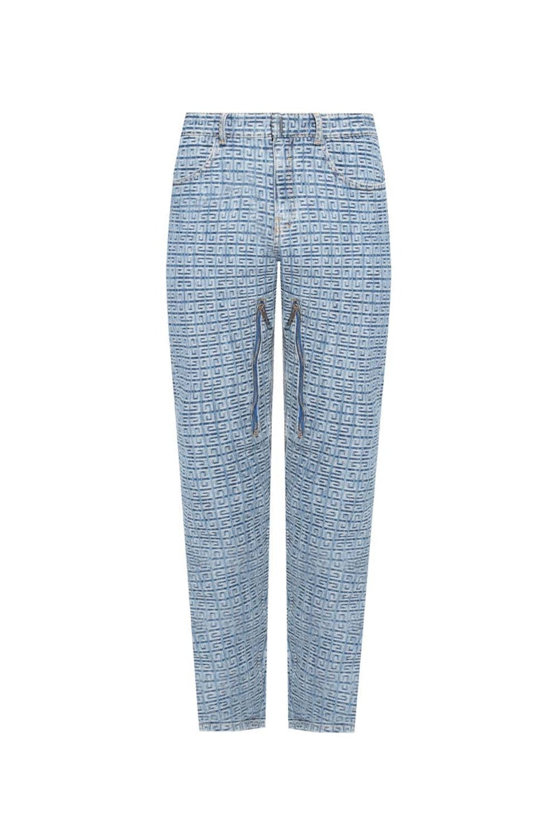 Givenchy Embroidered Straight Fit Jeans Blue