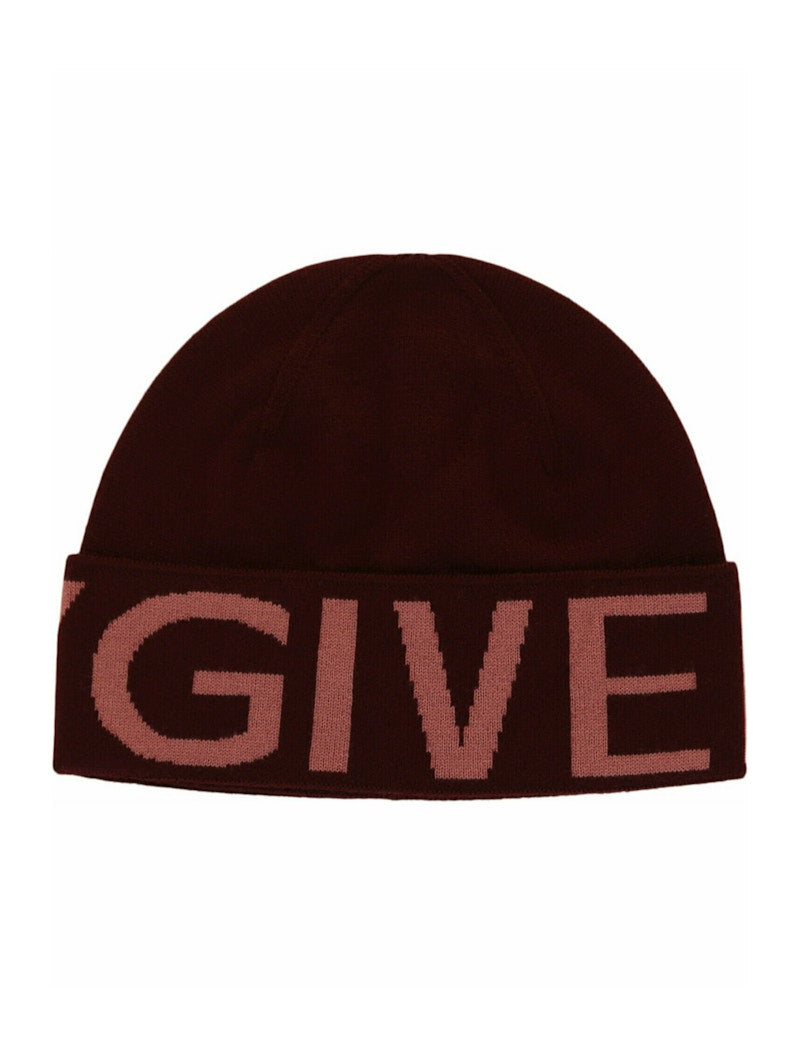 Givenchy Jacquard Logo Beanie Burgundy