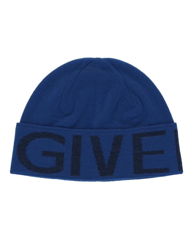 Givenchy Jacquard Logo Beanie Ocean Blue