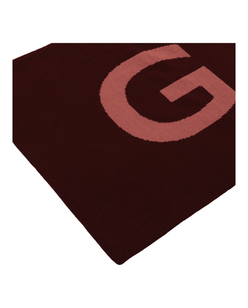 Givenchy Jacquard Logo Scarf Burgundy