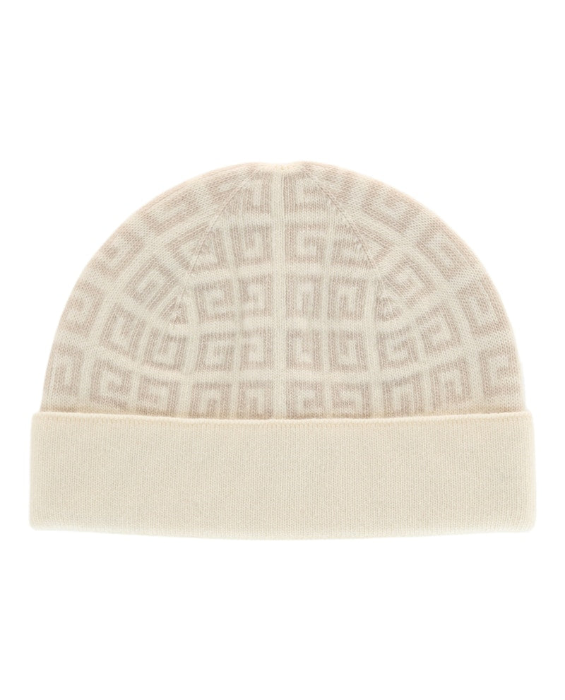 Givenchy Knit Double Face Beanie White
