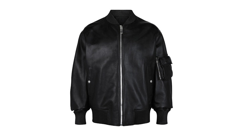 Givenchy Leather Bomber Jacket Black