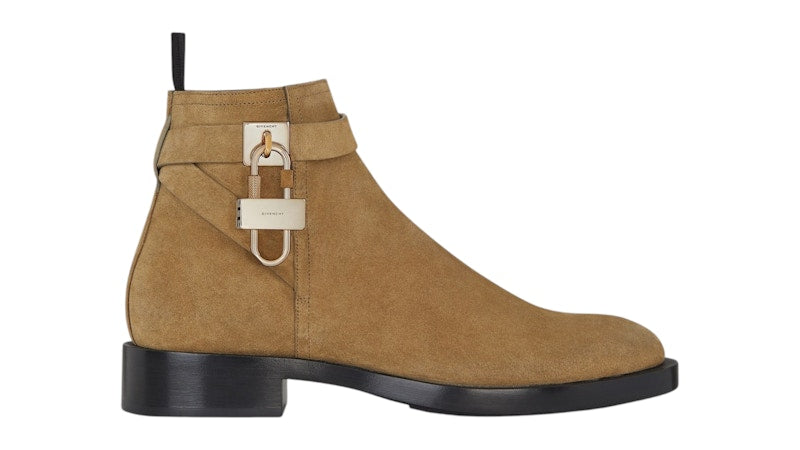 Givenchy Lock Ankle Boots Light Brown