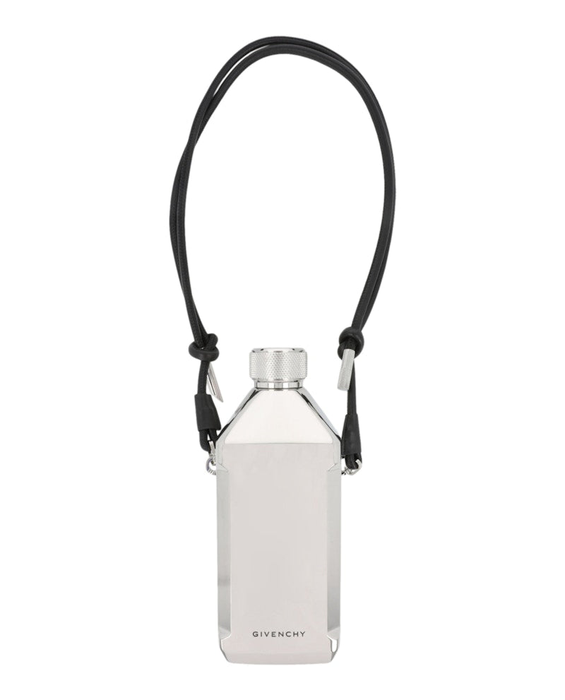Givenchy Logo Engraved Stainless Steel Water Bottle Silver