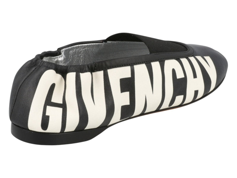 Givenchy Logo Graphic Ballet Flats Black White (Women's)