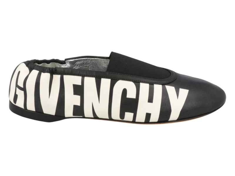 Givenchy Logo Graphic Ballet Flats Black White (Women's)