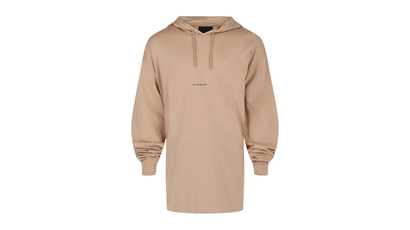 Givenchy Logo Printed Hoodie Beige Camel