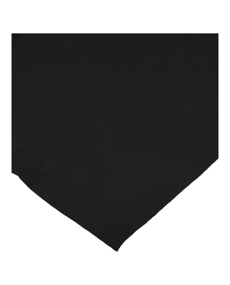 Givenchy Logo Printed Silk Scarf Black