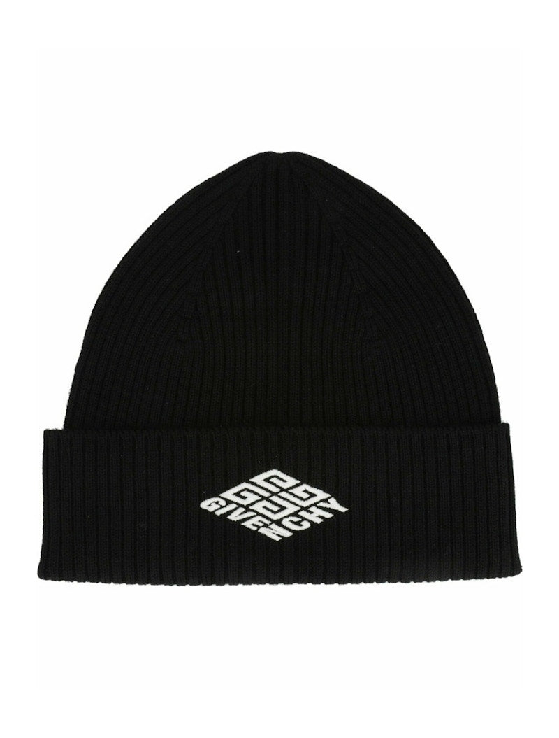 Givenchy Logo Skater Beanie Black/White