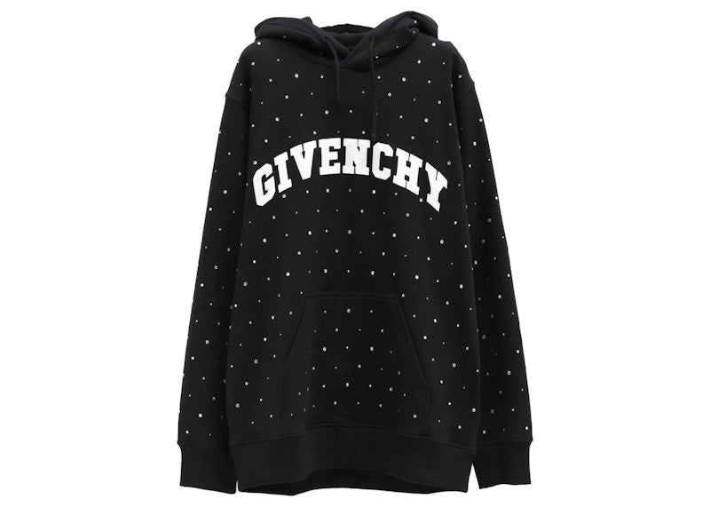 Givenchy Logo Strass Hoodie Black