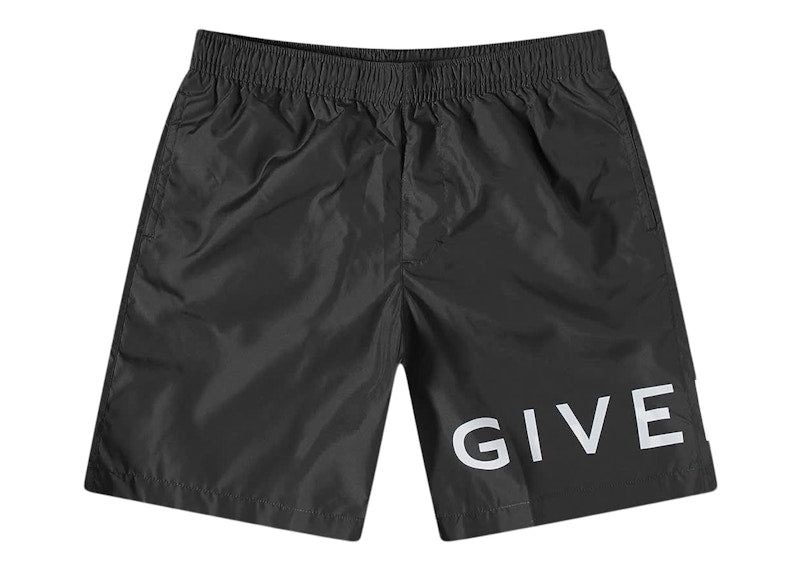 Givenchy Logo Swim Swim Shorts Black/White