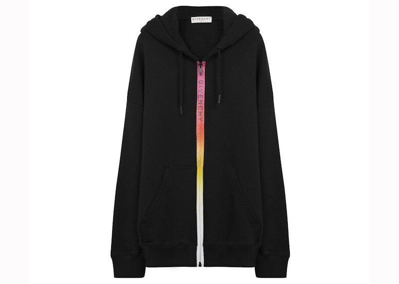 Givenchy Logo Trim Hoodie Black