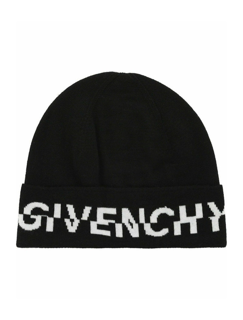 Givenchy Logo Wool Beanie Black