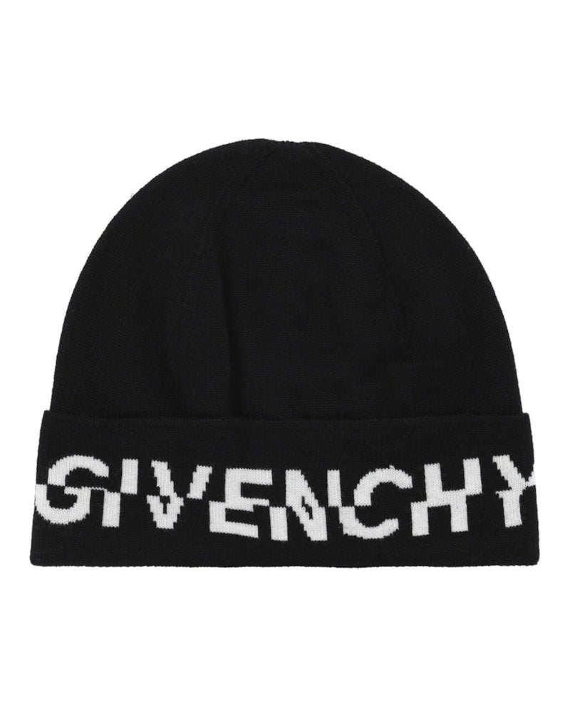 Givenchy Logo Wool Beanie Black