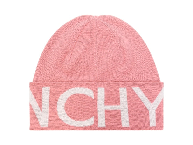 Givenchy Logo Wool Beanie Pink