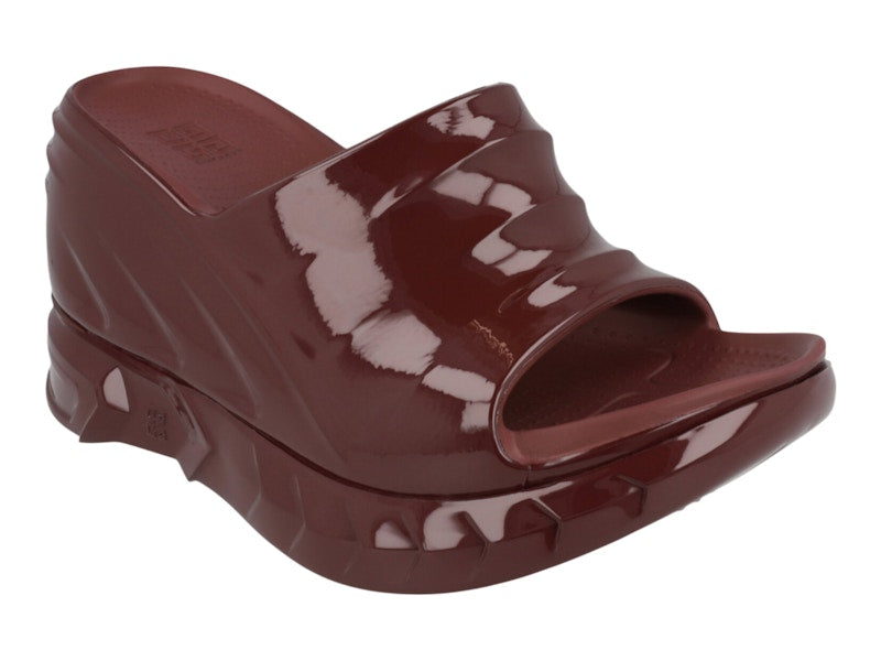 Givenchy Marshmallow Wedge Slides Oxblood Red (Women's)