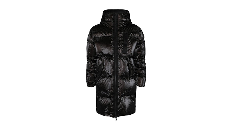 Givenchy Metallic Long Puffer Jacket Black