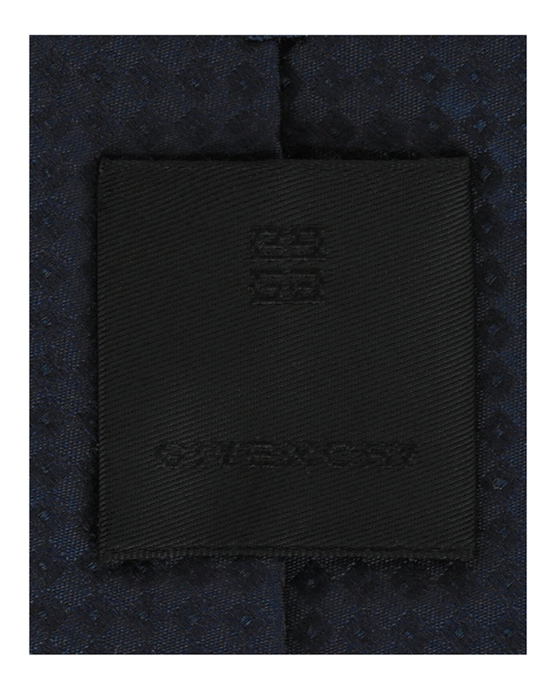 Givenchy Micro Design Silk Tie Navy