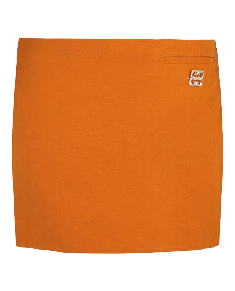 Givenchy Mini Skirt With 4G Emblem Orange