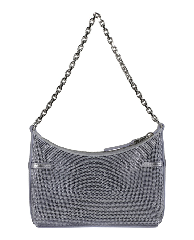 Givenchy Mini Voyou Party Shoulder Bag In Satin And Strass Lavender