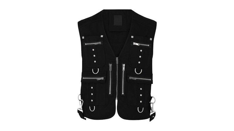 Givenchy Multi-Pocket Wool Vest Black