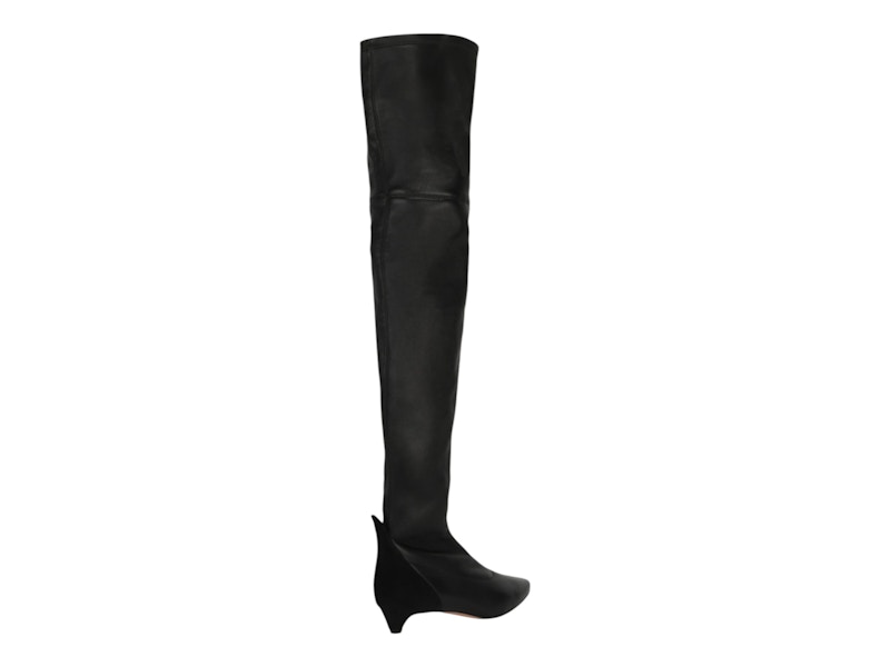 Givenchy Over-The-Knee Kitten Heel Boots Black (Women's)