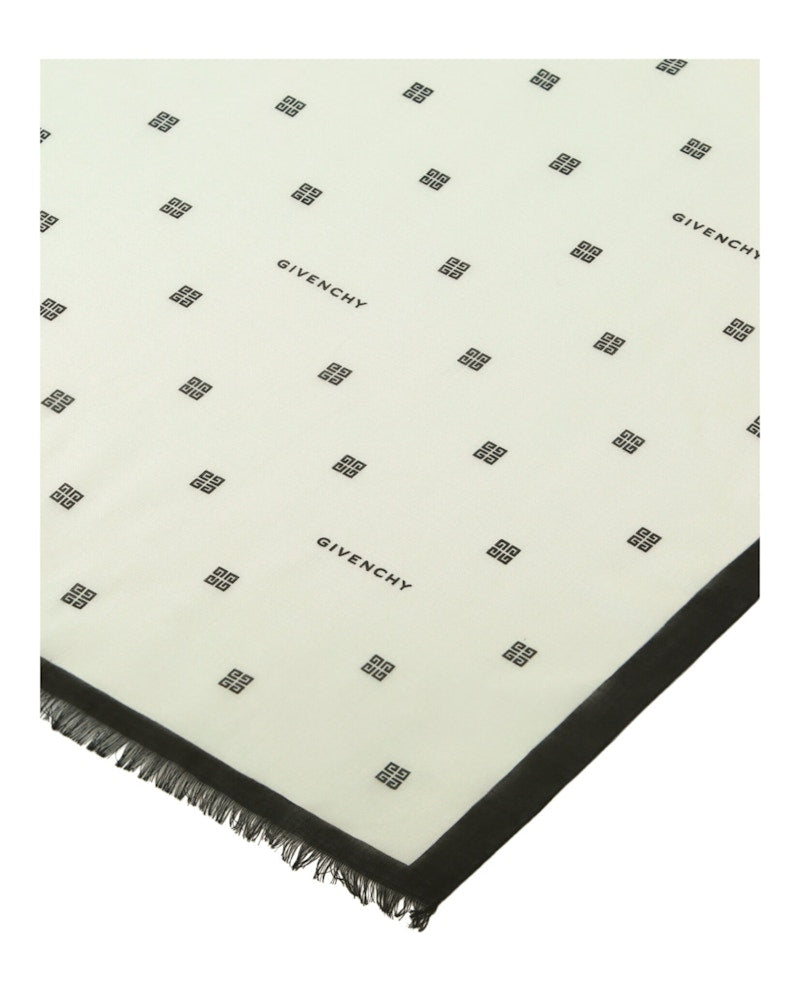 Givenchy Plumetis Scarf White/Black