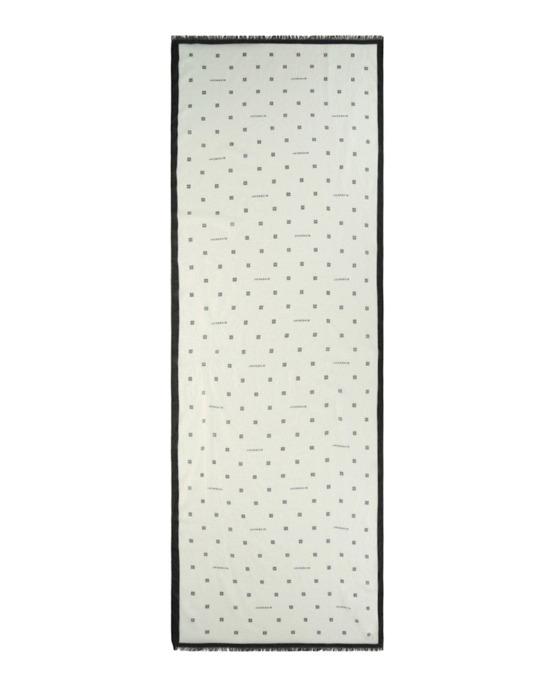 Givenchy Plumetis Scarf White/Black