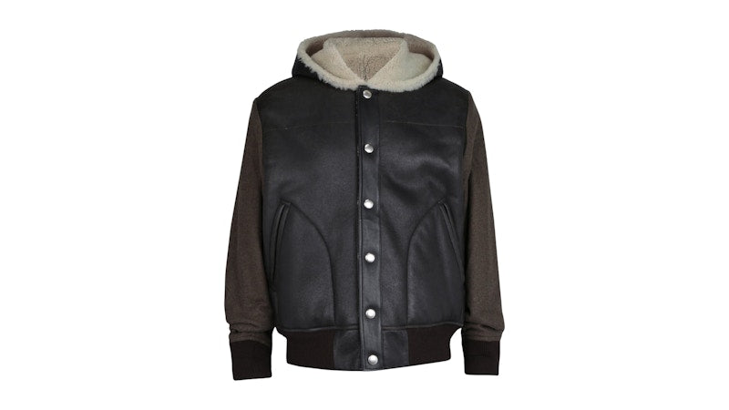 Givenchy Reversible Shearling Varsity Jacket Brown Beige