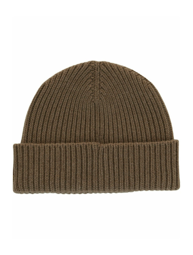 Givenchy Ribbed Wool-Blend Beanie Dark Beige