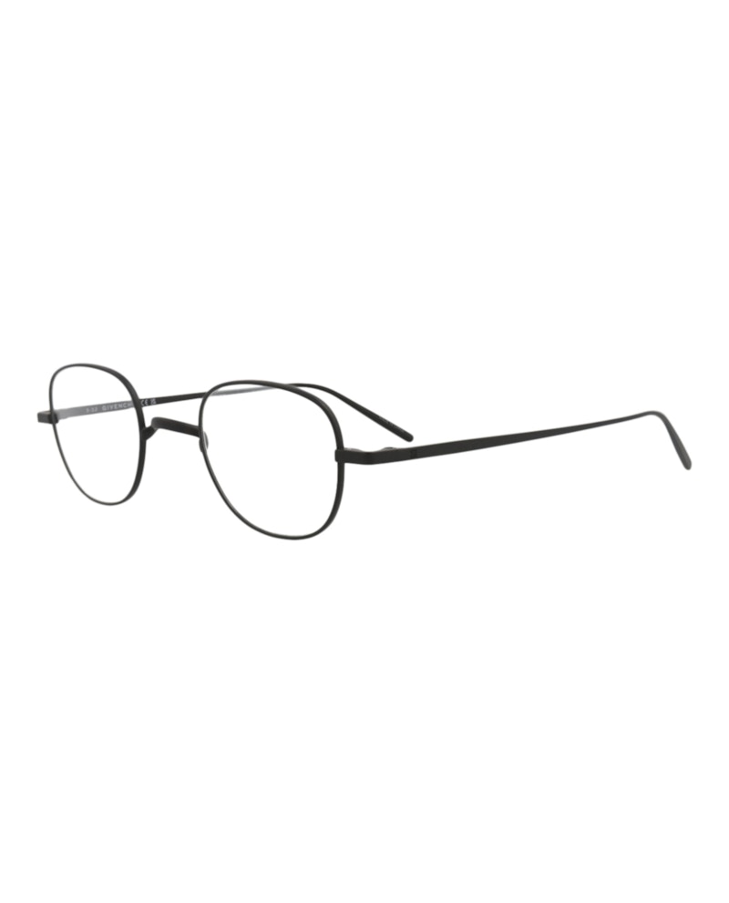 Givenchy Round-Frame Titanium Optical Frames Black Black Transparent (GV50017U-45-002)