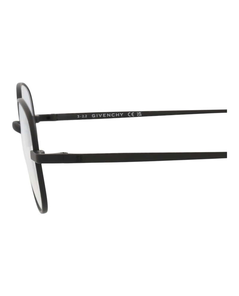 Givenchy Round-Frame Titanium Optical Frames Black Black Transparent (GV50017U-45-002)