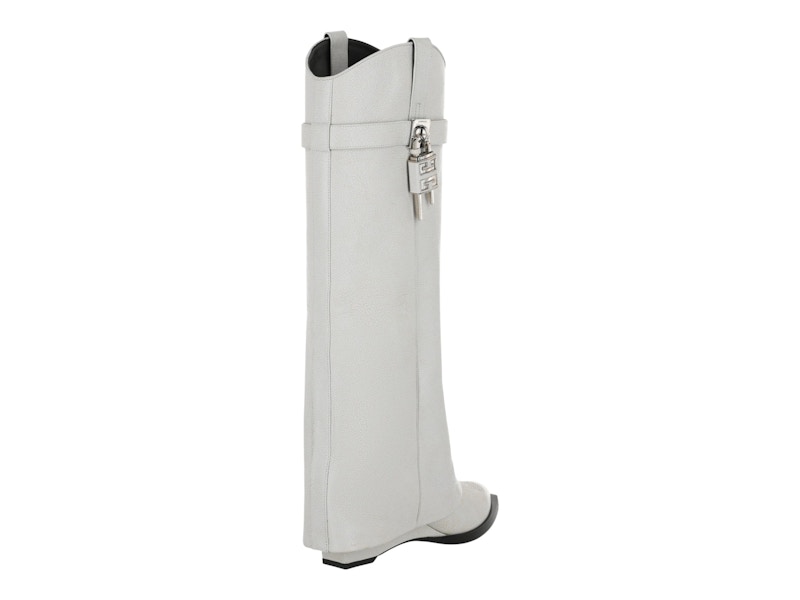 Givenchy Shark Lock Cowboy Boots Ivory (Women's)