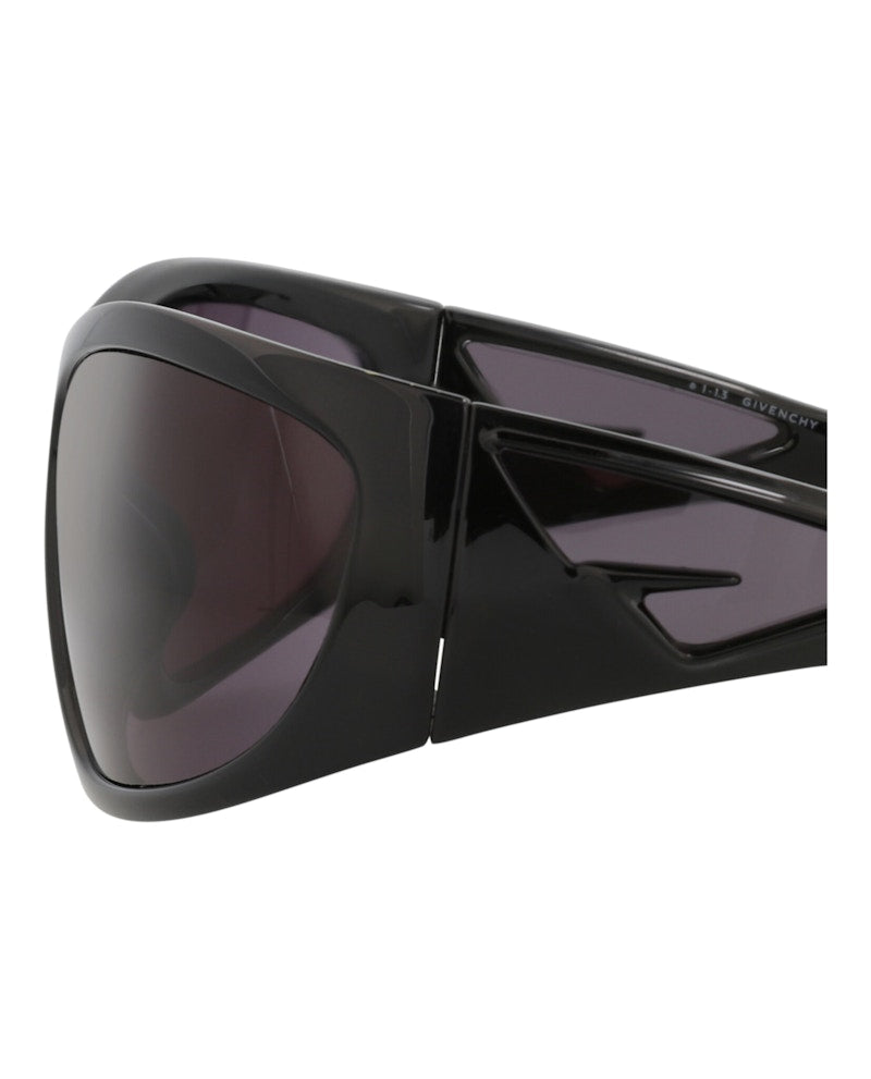 Givenchy Shield-Frame Acetate Sunglasses Black Black Smoke (GV40051I-67-01A)