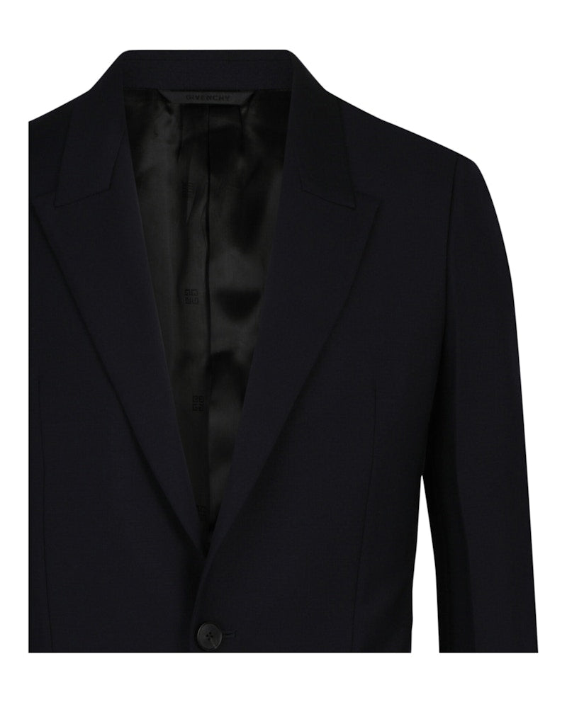 Givenchy Single-Breasted Slim Fit Blazer Night Blue