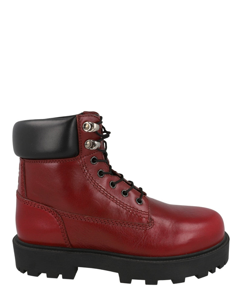 Givenchy Storm Lace-Up Boots Cherry