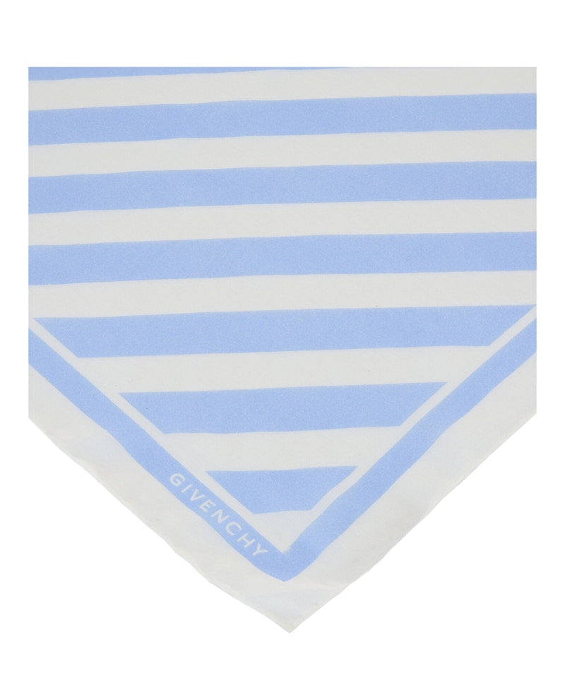 Givenchy Striped 4G Square Scarf Blue White