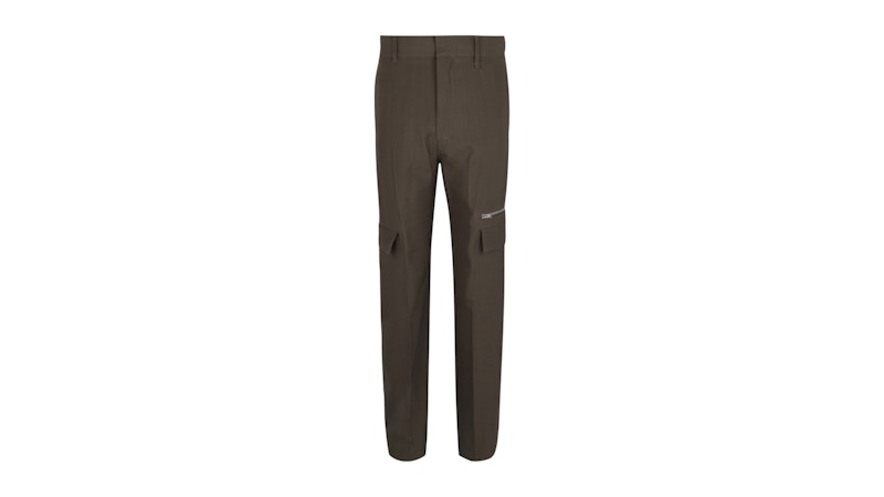 Givenchy Tailored Wool Pocket Detail Pants Khaki