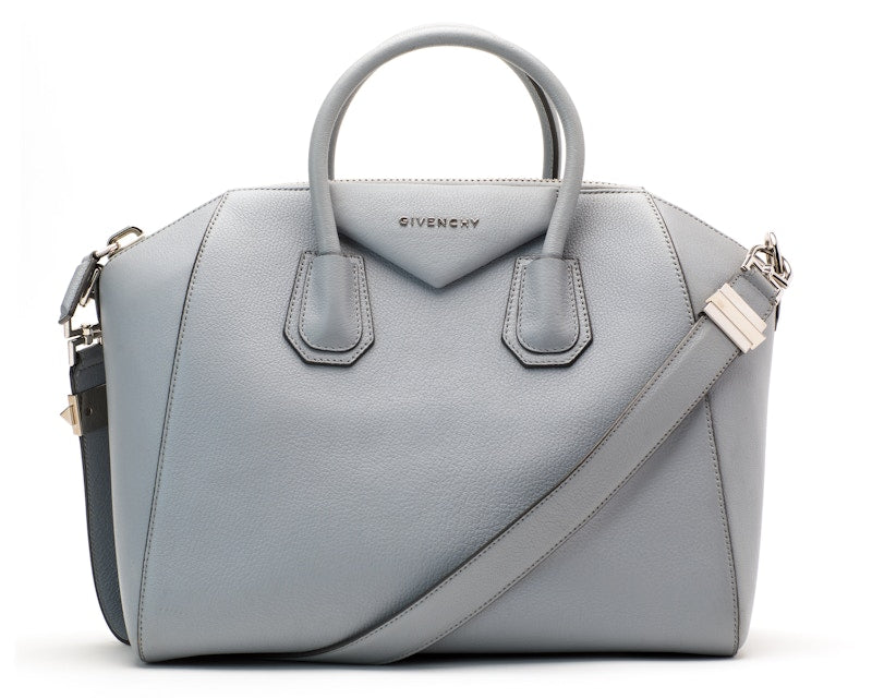 Givenchy Antigona Tote Sugar Goatskin Medium Grey Blue