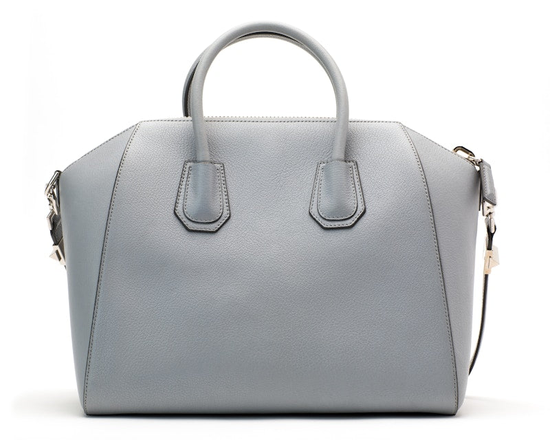Givenchy Antigona Tote Sugar Goatskin Medium Grey Blue