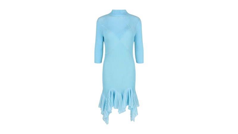 Givenchy Women's Asymmetric Handkerchief Dress Aquamarine