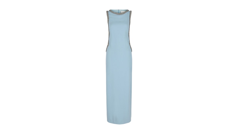 Givenchy Women's Cutout Bead And Crystal Dress Grey Blue