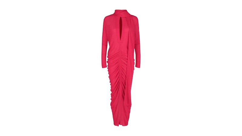Givenchy Women's Draped Scarf Dress Cyclamen