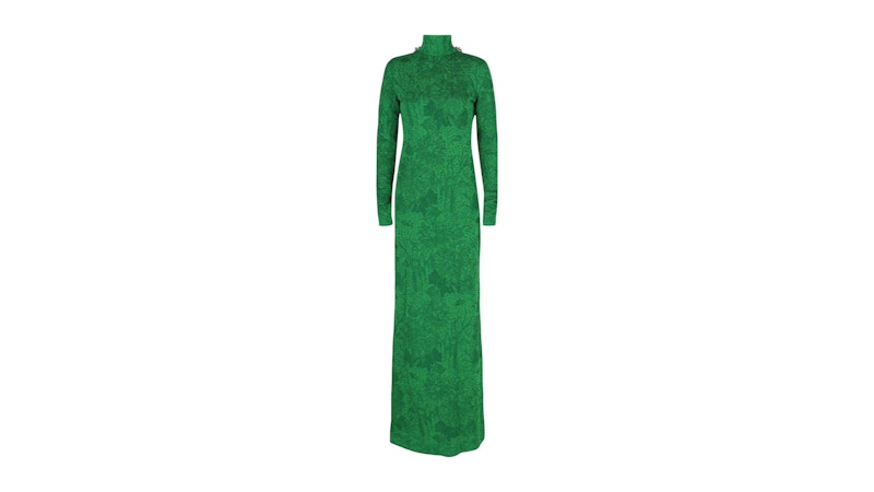 Givenchy Women's Embellished Open-Back Jacquard Gown Absynthe Green