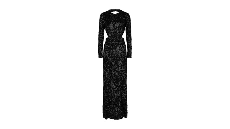 Givenchy Women's Embroidered Sequin Gown With Cutout Detail Black