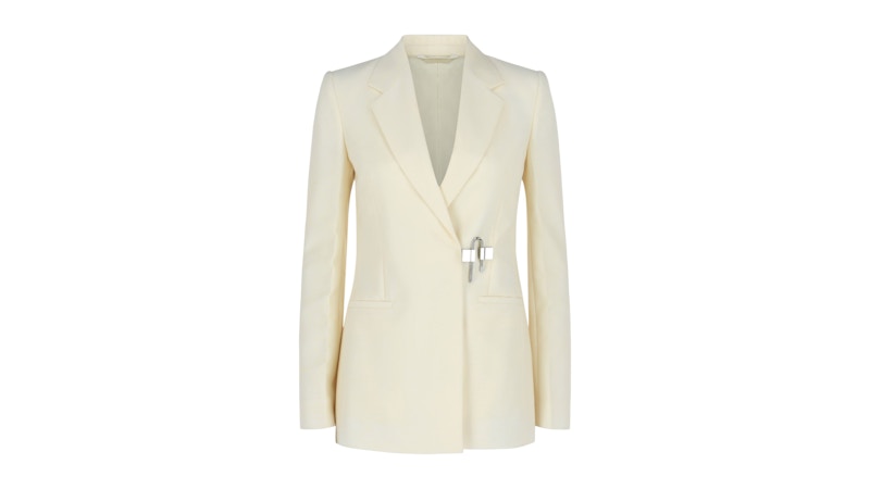 Givenchy Women's Fitted U-Lock Jacket Ivory