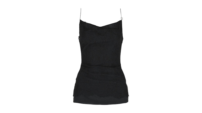 Givenchy Women's Lace 4G Chain-Strap Cami Top Black
