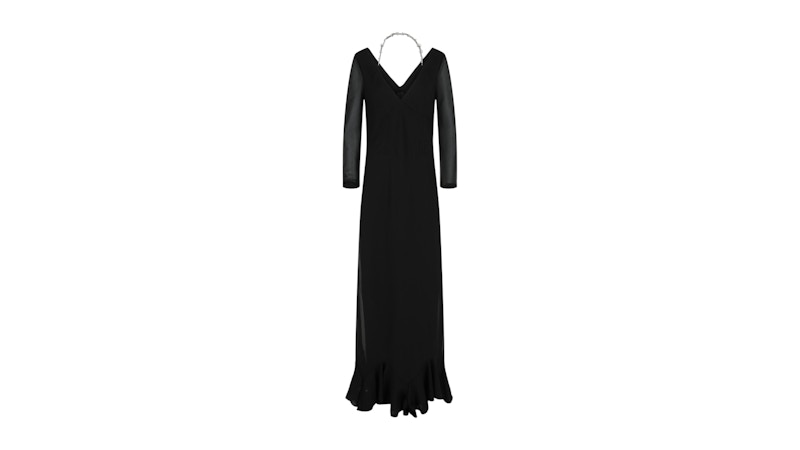 Givenchy Women's Off-The-Shoulder Dress With 4G Claw Chain Black