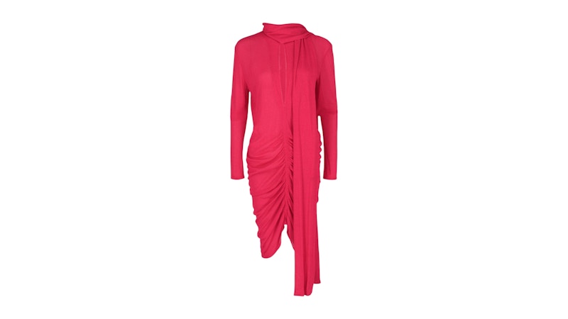 Givenchy Women's Ruched Scarf Stretch-Crepe Dress Cyclamen
